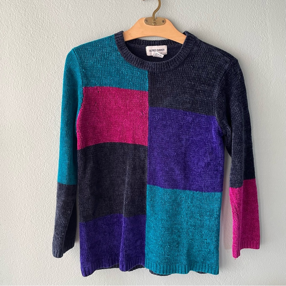 ♦️5/$15♦️ Alfred Dunner | Chenille Colorblock Sweater